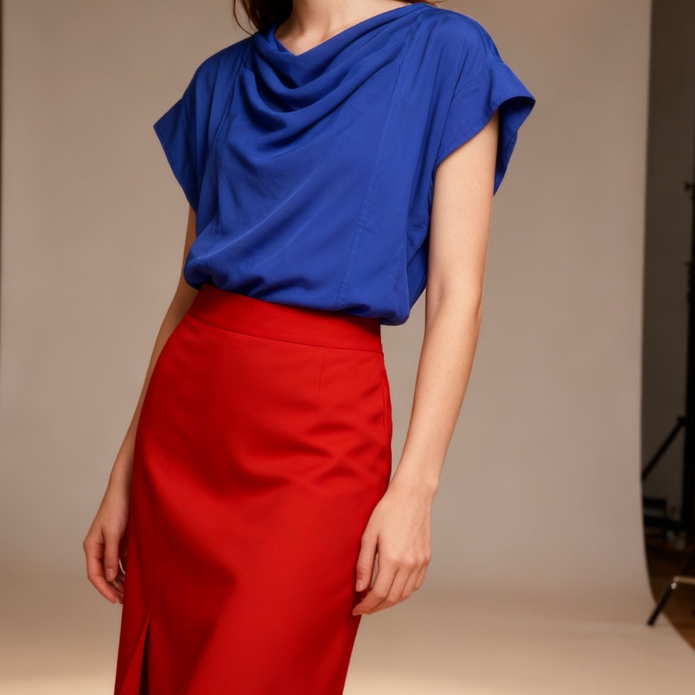 Vintage Alexandria Blue blouse top